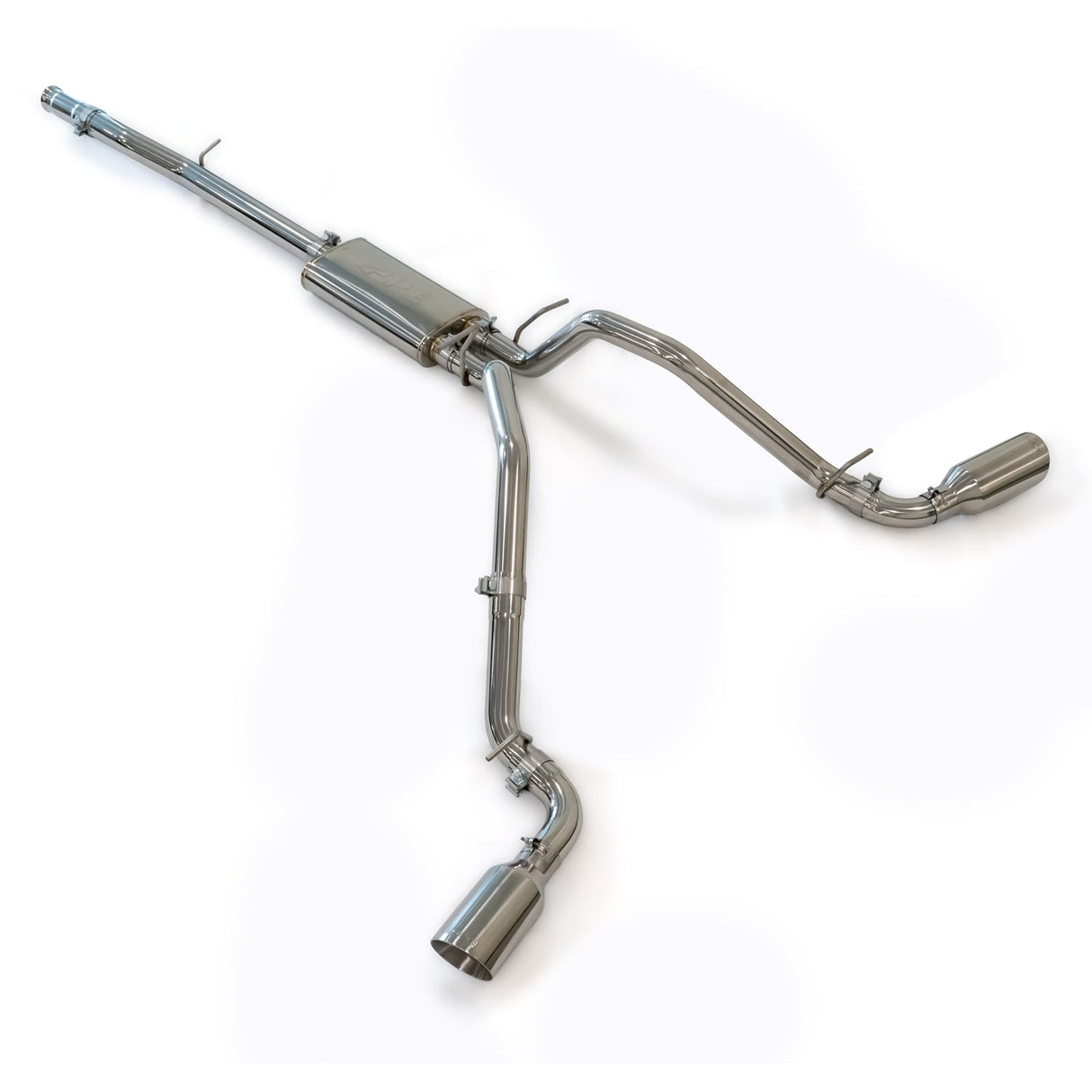2009-2013 GM 5.3L Exhaust System Cat-Back 2.5" w/tips Pol/Blk (117033020)