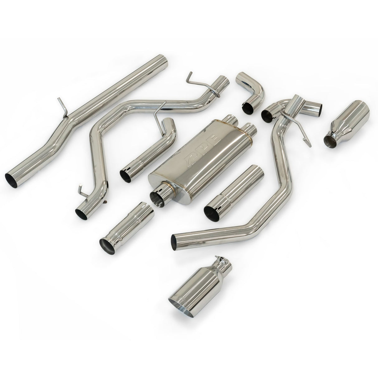 2009-2013 GM 5.3L Exhaust System Cat-Back 2.5" w/tips Pol/Blk (117033020)