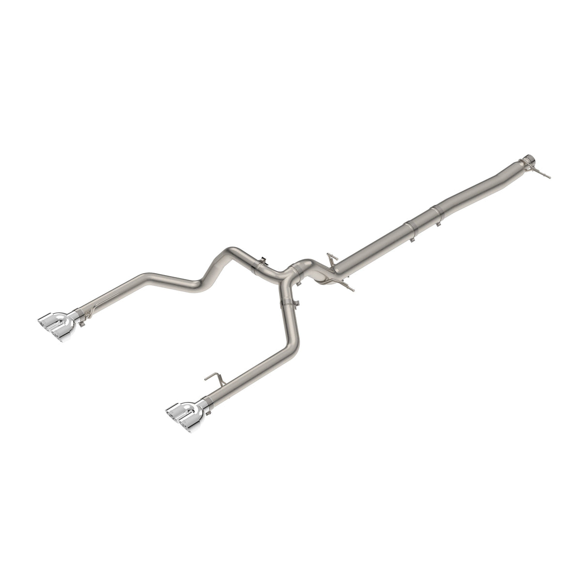 2023-2025 3.0L Duramax Exh Kit 4" DPF-Back Dual Tip - Polished Tips / Raw Tubes (117160030)