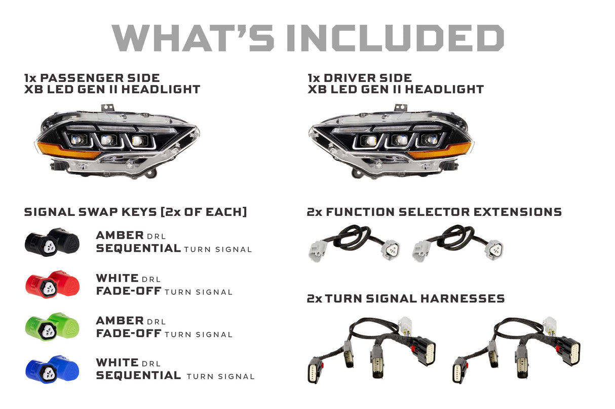 2018-2023 Ford Mustang XB LED Headlights Gen II (LF2-414)