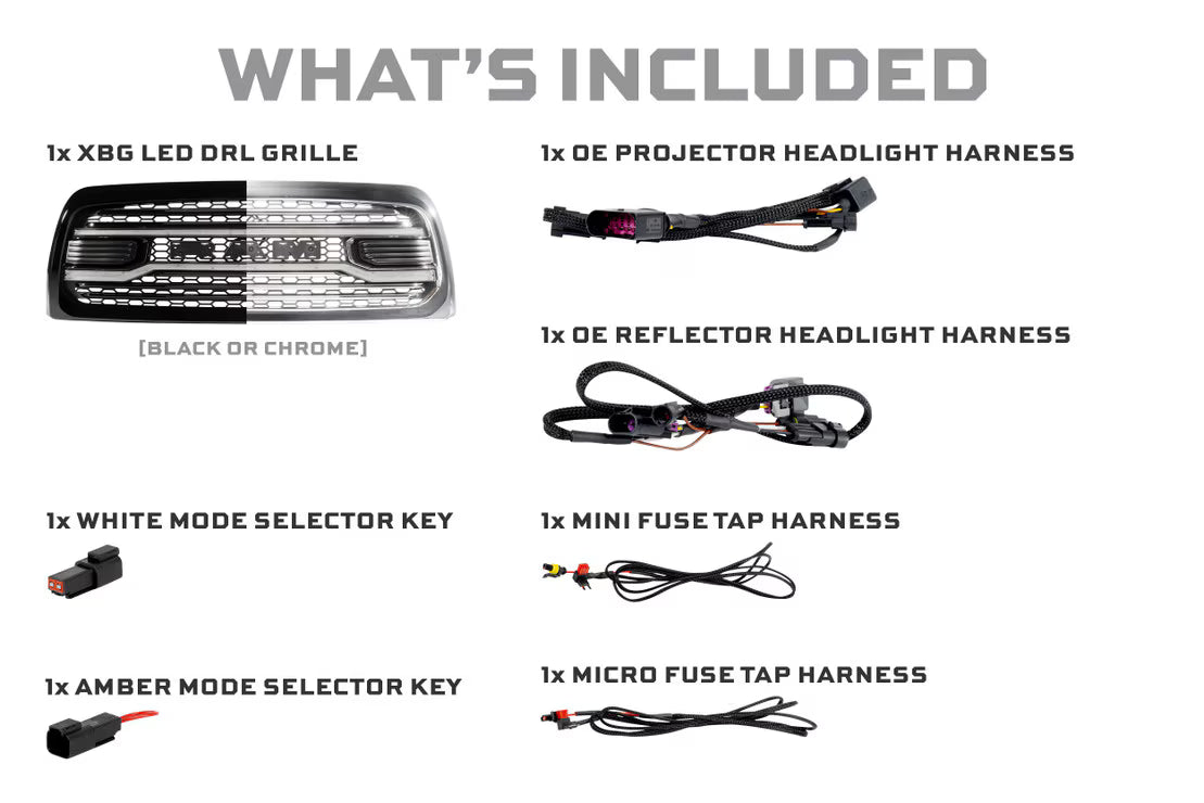 2013–2018 Cummins XBG LED DRL Grille (XGB2X)