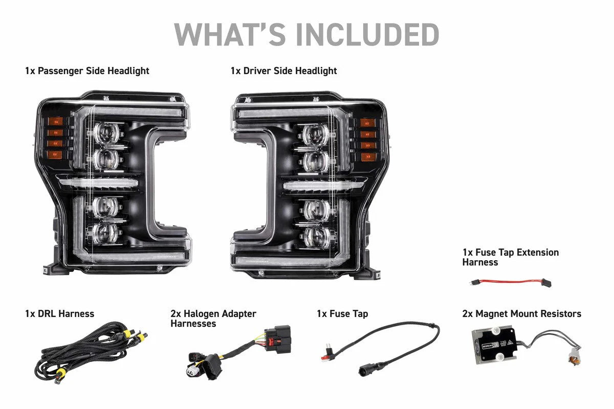 2017-2019 Powerstroke XB Evo Hybrid LED Headlights (LF2-503Y)