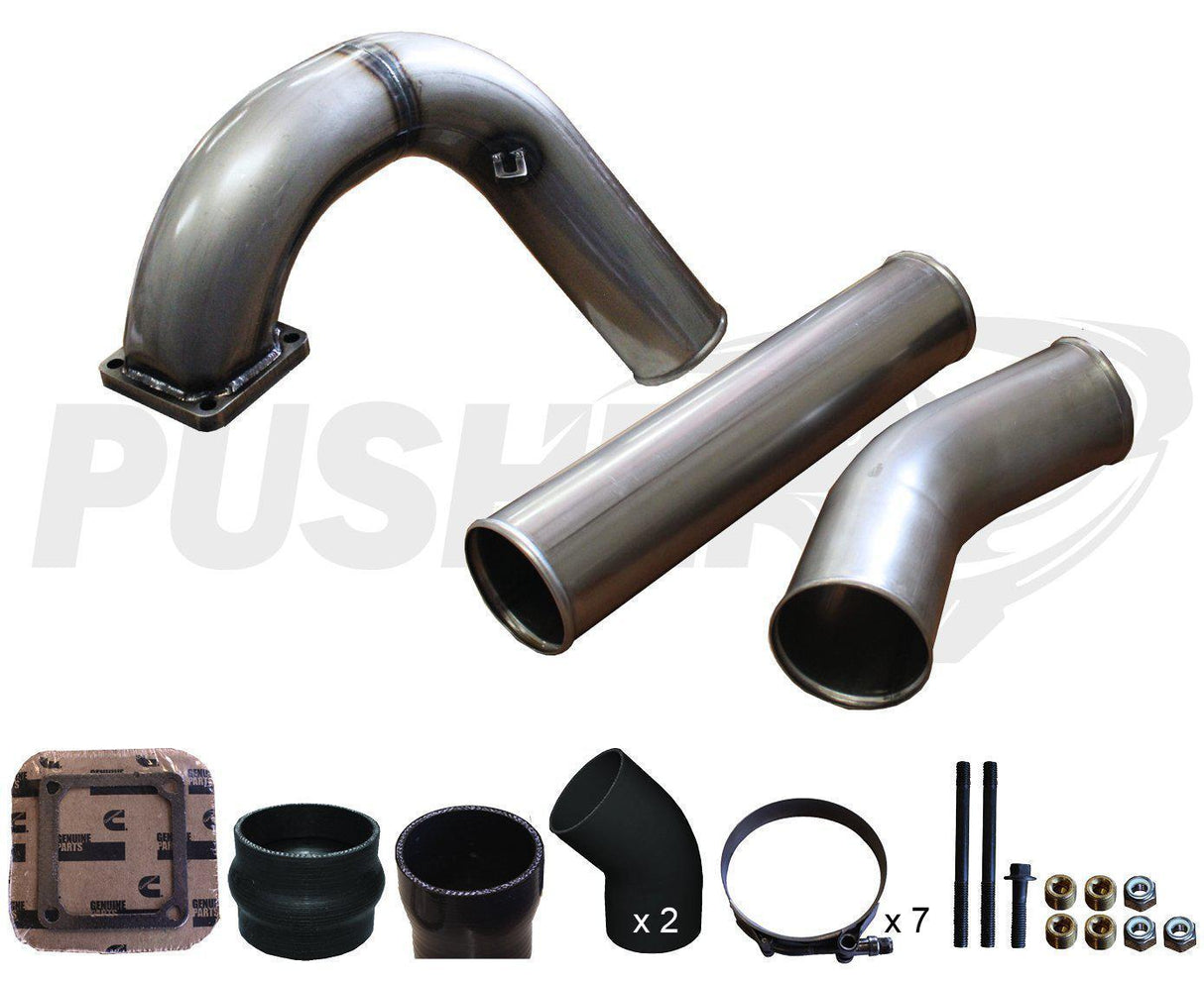 1994-1996 Cummins 3.5" Mega Intake System w/ 3.5" Intercooler Tube (PDC9496MW)-Intake Manifold-Pusher-PDC9496MW_N2-Dirty Diesel Customs