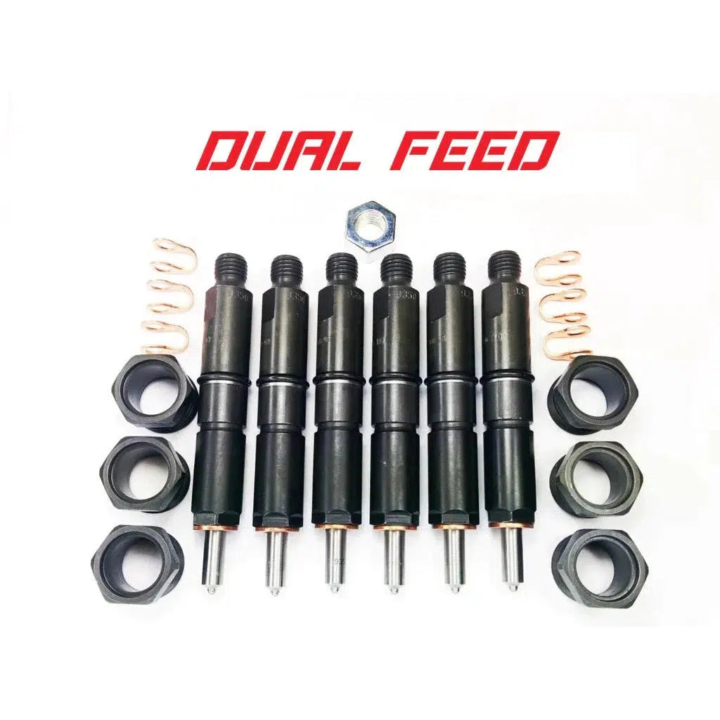 1994-1998 Cummins Custom Dual Feed Injector Set (DDP9498-DF)-Performance Injectors-Dynomite Diesel-DDP9498-DF-Dirty Diesel Customs