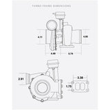 1994-2002 Cummins Borg Warner S300GX 57/65.80 (BW-174430)-Performance Turbocharger-Industrial Injection-Dirty Diesel Customs