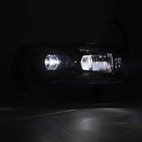 1994-2002 Cummins LUXX-Series LED Headlights Alpha-Black (880355)-Headlights-AlphaRex-Dirty Diesel Customs
