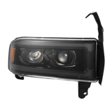 1994-2002 Cummins LUXX-Series LED Headlights Alpha-Black (880355)-Headlights-AlphaRex-Dirty Diesel Customs