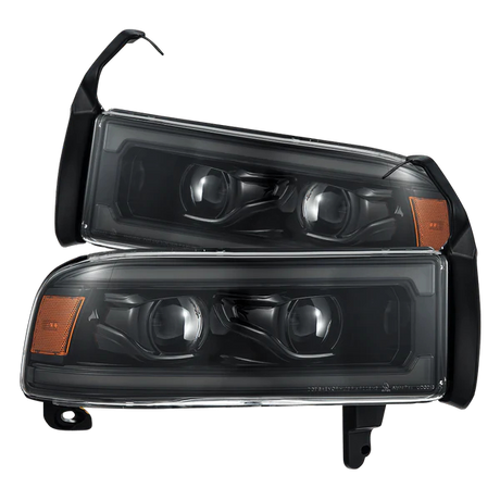 1994-2002 Cummins LUXX-Series LED Headlights Alpha-Black (880355)-Headlights-AlphaRex-Dirty Diesel Customs