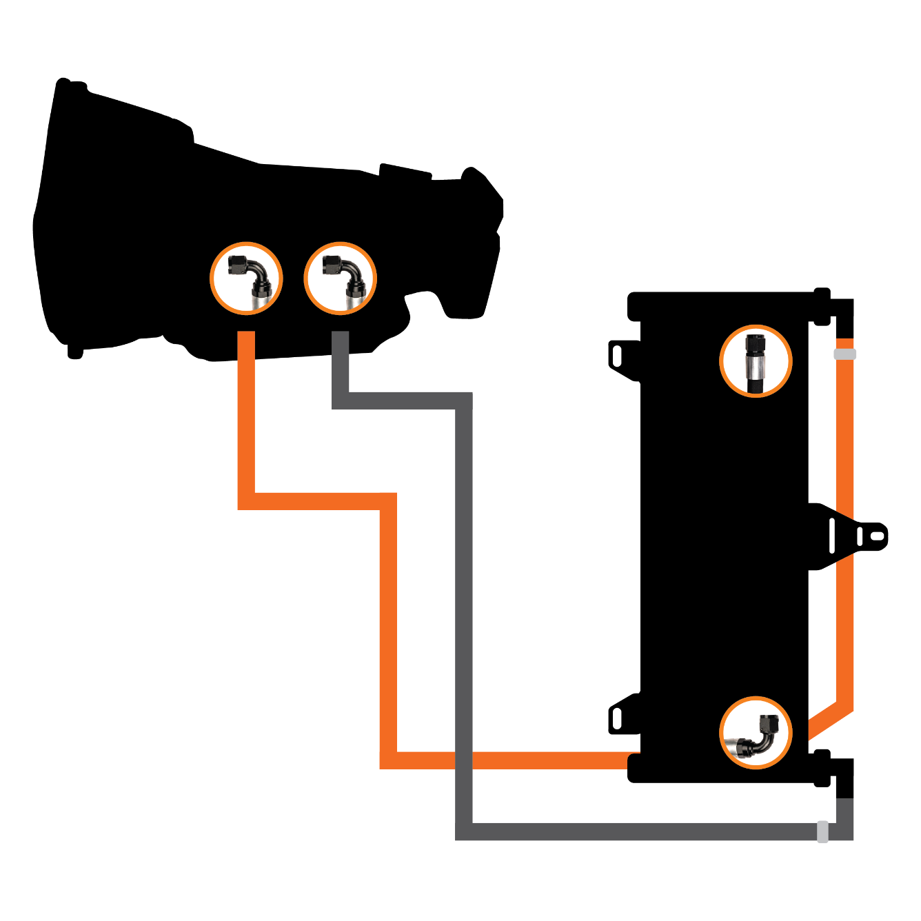 1994-2002 Cummins Transmission Cooler & Line Kit (FPE-TC-CUMM-9402)-Heater Cores-Fleece Performance-Dirty Diesel Customs