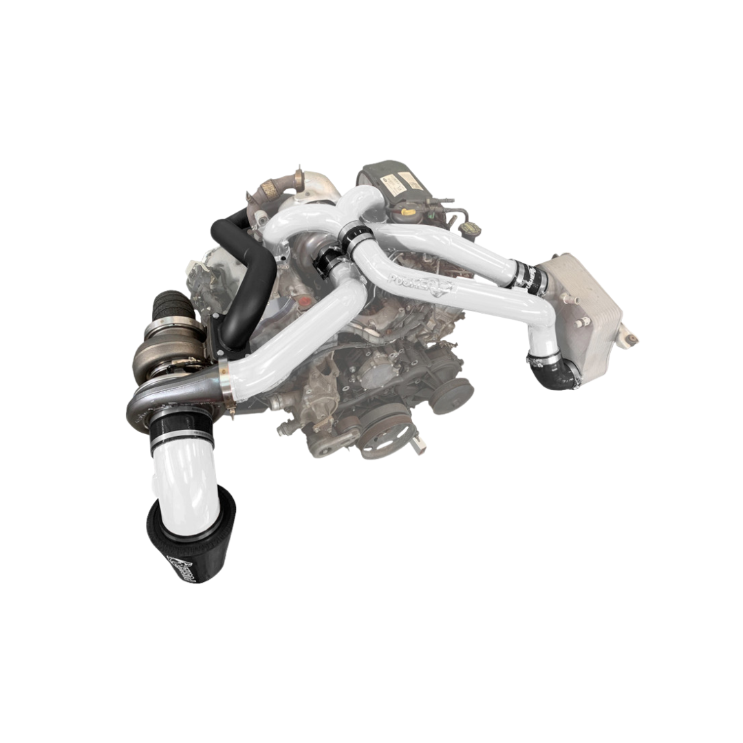 2017-2019 Ford 6.7L Powerstroke Pusher F5 Compound Turbo & Full Intake System Piping Kit (PFP1719CK)