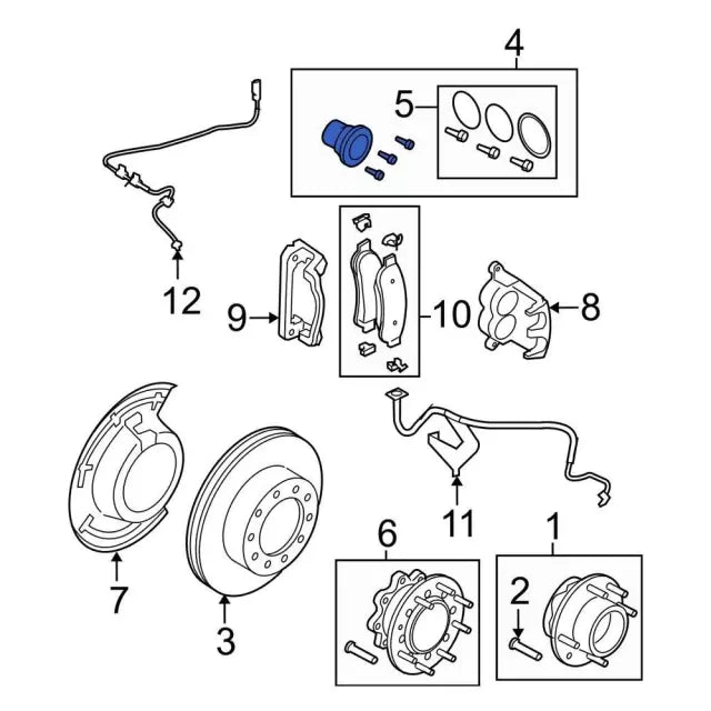 2005-2007 Powerstroke Manual FR Locking Hub