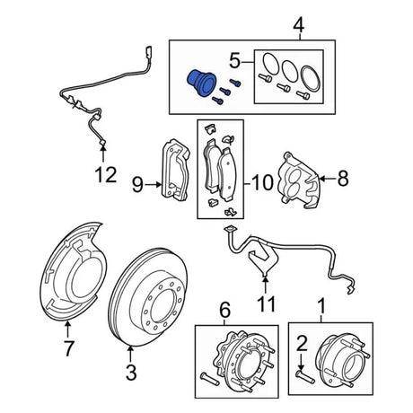 2005-2007 Powerstroke Manual FR Locking Hub
