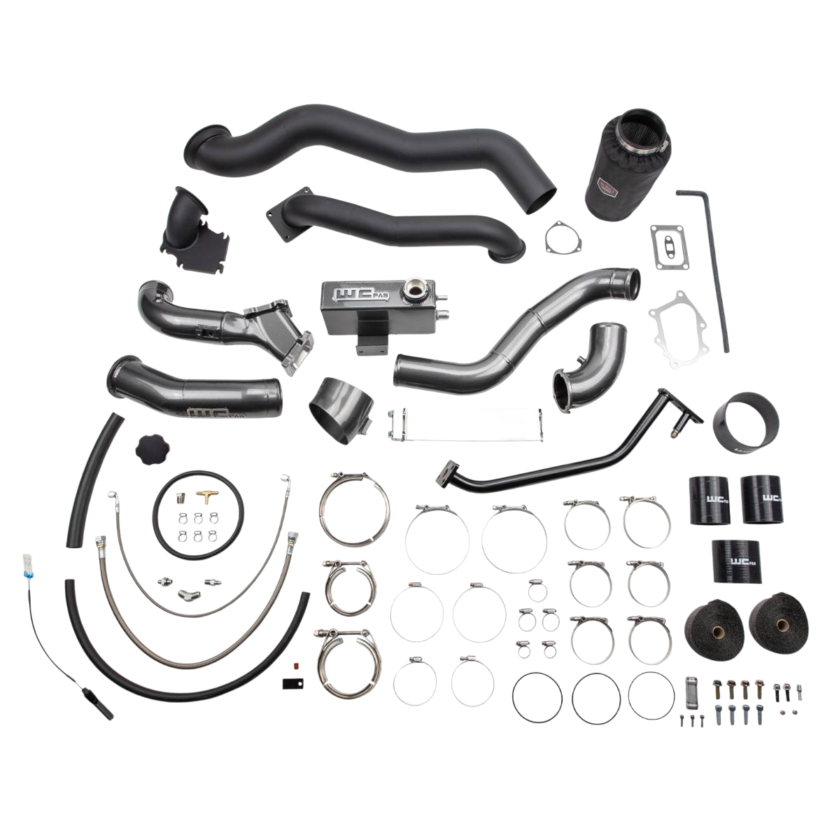 2001-2004 Duramax S400 Stock Twin Turbo Kit (WCF100570)-Turbo Install Kit-Wehrli Custom Fabrication-Dirty Diesel Customs