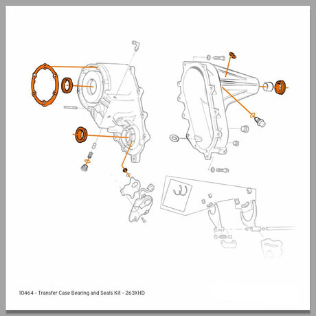 2001-2007 Duramax Transfer Case Bearing & Seal Kit - 263XHD (10464)-Transfer Case Components-Merchant Auto-Dirty Diesel Customs