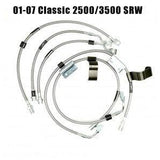 2001-2010 Duramax Stainless Steel Brake Lines (XD-BrakeLines-0110)-Brake Lines-DMAX-XD0107-25-Dirty Diesel Customs