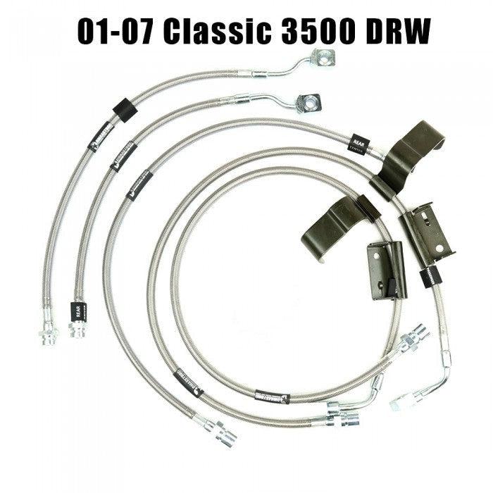 2001-2010 Duramax Stainless Steel Brake Lines (XD-BrakeLines-0110)-Brake Lines-DMAX-XD0107-35-Dirty Diesel Customs