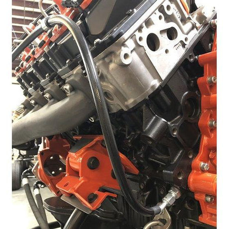 2001-2016 Duramax Remote Turbo Oil Feed Line Kit w/ 1/4" NPT Oil Inlet (FPE-DTFL-S3S4-0116)-Oil Feed Lines-Fleece Performance-Dirty Diesel Customs