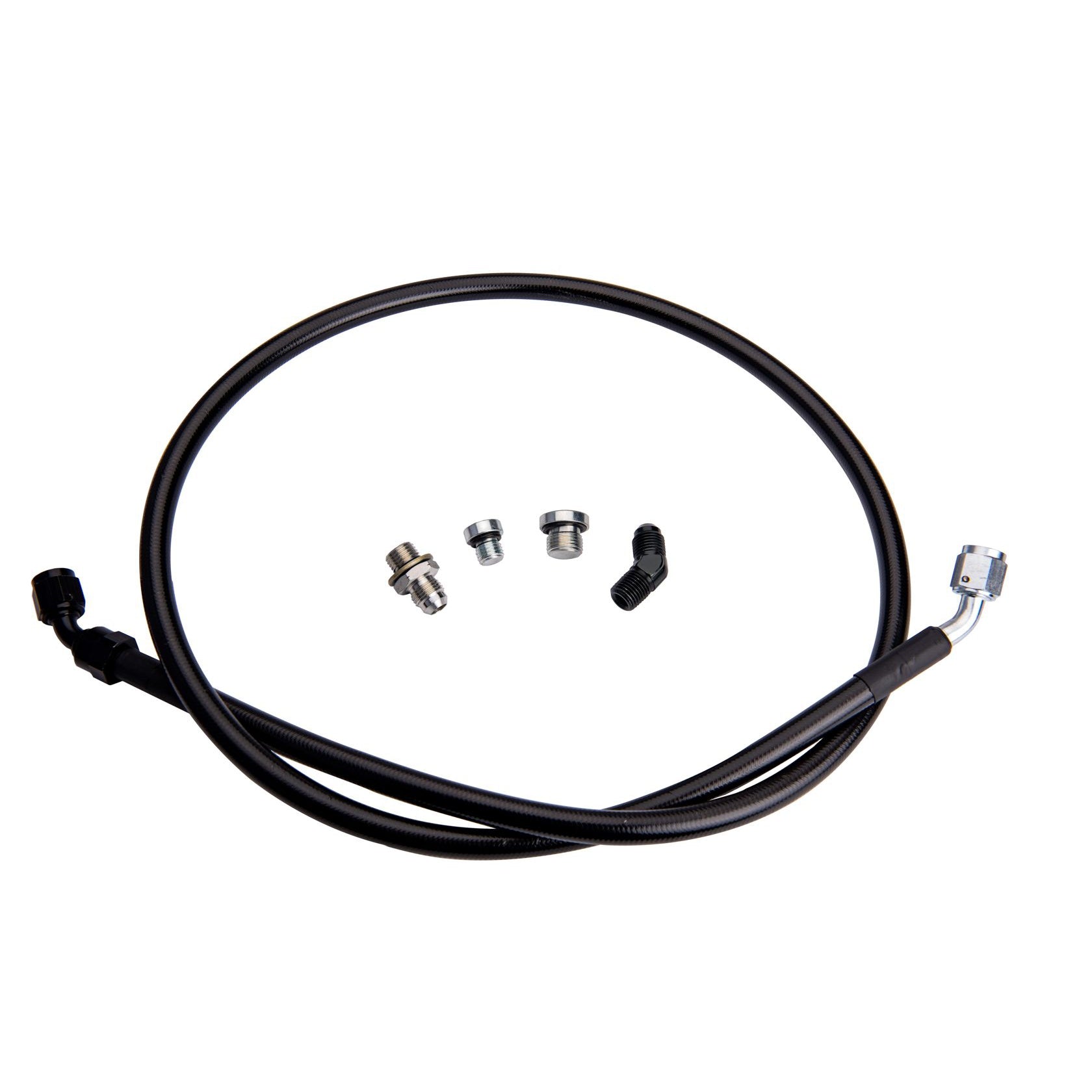 2001-2016 Duramax Remote Turbo Oil Feed Line Kit w/ 1/4" NPT Oil Inlet (FPE-DTFL-S3S4-0116)-Oil Feed Lines-Fleece Performance-Dirty Diesel Customs