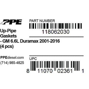 2001-2016 Duramax Up-Pipe Gaskets (118062030)-Up-Pipe Gaskets-PPE-118062030-Dirty Diesel Customs