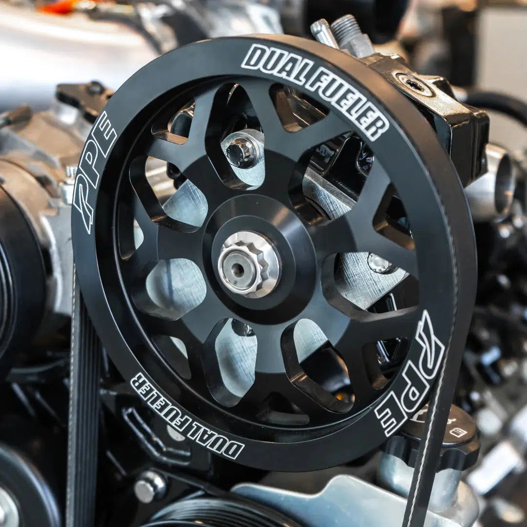 2001-2022 Duramax 7Y-Spoke Style Billet Aluminum Pulley (113061072)-Dual Pump Pulleys-PPE-Dirty Diesel Customs