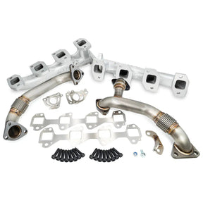 2001-2023 Duramax High Flow Exhaust Manifold W/ Up-Pipes (116111035)-Exhaust Manifold-PPE-116111635-Dirty Diesel Customs