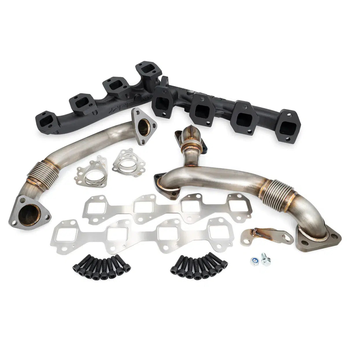 2001-2025 Duramax High Flow Exhaust Manifold W/ Up-Pipe Kit (116111035)-Exhaust Manifold-PPE-Dirty Diesel Customs