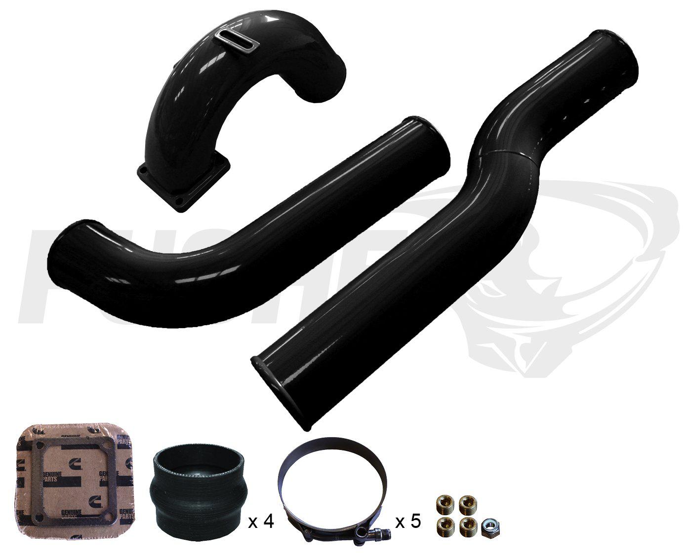 2003-2007 Cummins Engine 3.5" Mega Intake System w/ Intercooler Tube (PDC0307MW)-Intake Manifold-Pusher-PDC0307MW_K-Dirty Diesel Customs