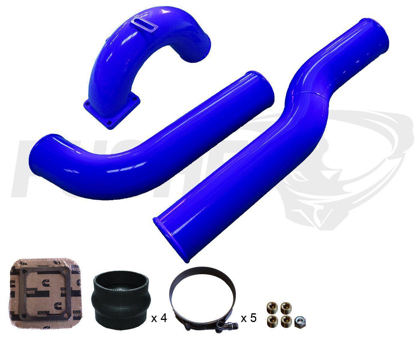 2003-2007 Cummins Engine 3.5" Mega Intake System w/ Intercooler Tube (PDC0307MW)-Intake Manifold-Pusher-PDC0307MW_U-Dirty Diesel Customs