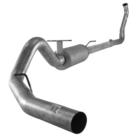 2003.5-2007 Powerstroke 4" Turbo Back Exhaust System w/ Muffler (FLO 424)-Turbo Back Exhaust System-Flo-Pro-421020-Dirty Diesel Customs