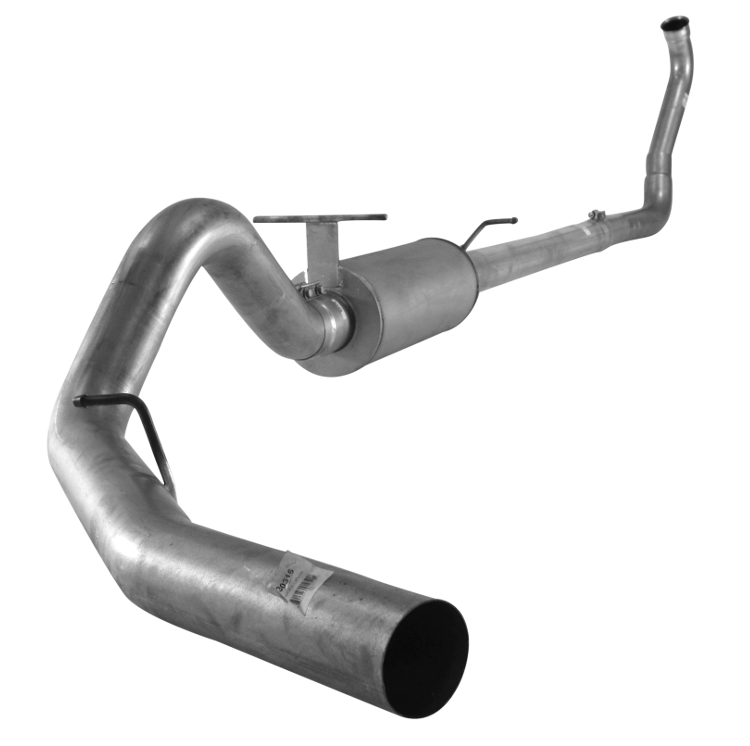 2003.5-2007 Powerstroke 4" Turbo Back Exhaust System w/ Muffler (FLO 424)-Turbo Back Exhaust System-Flo-Pro-421020-Dirty Diesel Customs