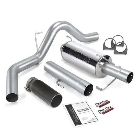 2004-2007 Cummins 4" Cat-Back Exhaust System Kit w/ Muffler SS (48700)-Cat Back Exhaust System-Banks Power-Dirty Diesel Customs
