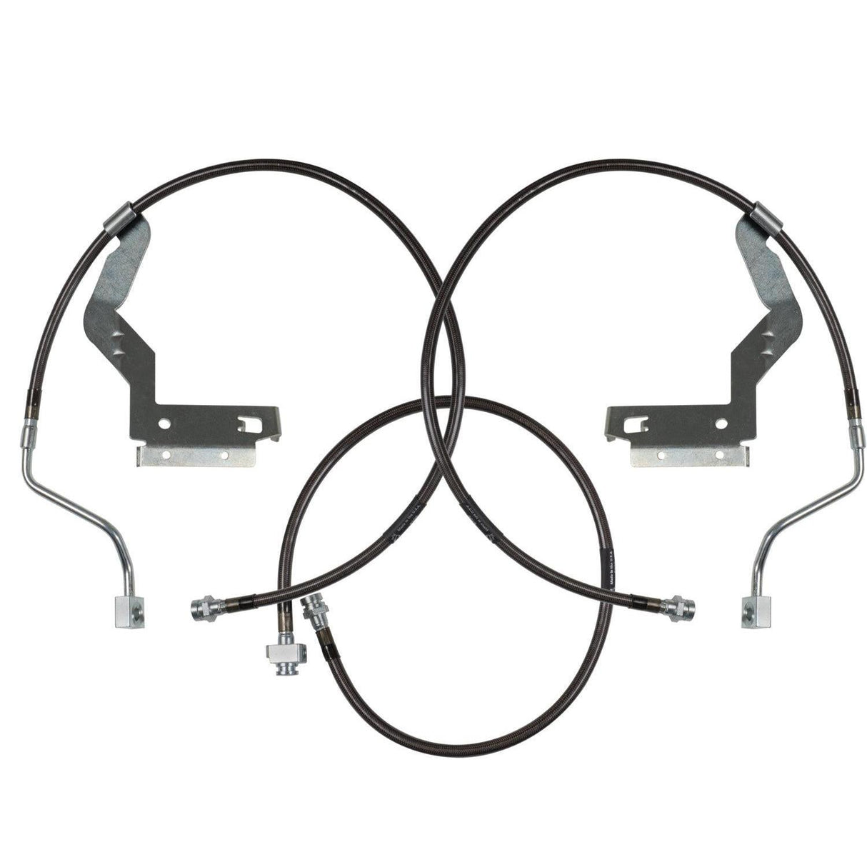 2005-2007 Powerstroke Braided Brake Lines w/ 2.5-4.5" Lift (CS-FORDBBL-05)-Brake Lines-Carli Suspension-Dirty Diesel Customs