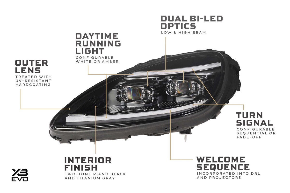 2005-2013 Corvette XB Evo LED Headlights (LF2-460)