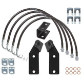 2007-2017 Wrangler Extended Brake Lines, Guides & E-Brake Drop Bracket w/ 2.5"-3" Lift (CS-JBBLKIT-11)-Brake Lines-Carli Suspension-Dirty Diesel Customs
