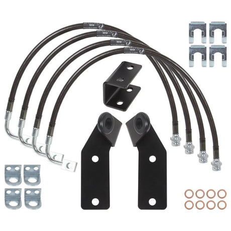 2007-2017 Wrangler Extended Brake Lines, Guides & E-Brake Drop Bracket w/ 2.5"-3" Lift (CS-JBBLKIT-11)-Brake Lines-Carli Suspension-Dirty Diesel Customs