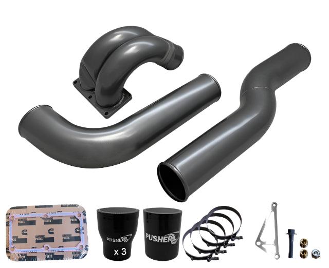 2007.5-2009 Cummins 3.5" Mega Intake System w/ Passenger Side Intercooler Tube (PDC0709MW)-Intake Manifold-Pusher-Dirty Diesel Customs