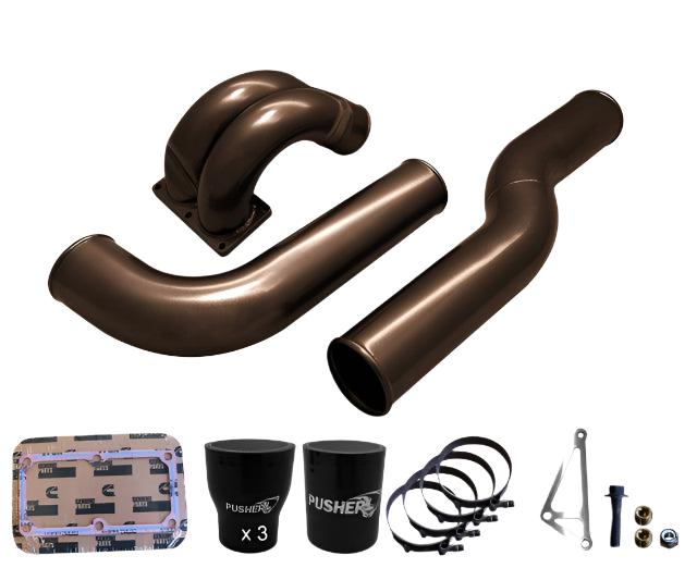 2007.5-2009 Cummins 3.5" Mega Intake System w/ Passenger Side Intercooler Tube (PDC0709MW)-Intake Manifold-Pusher-PDC0709MW_Z-Dirty Diesel Customs