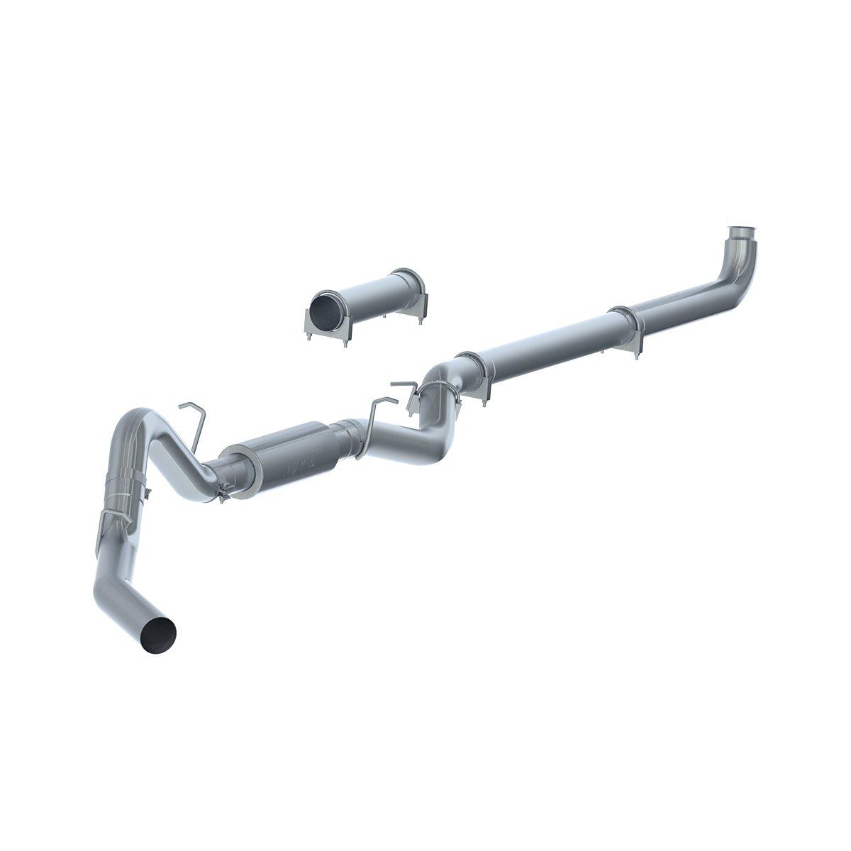 2007.5-2010 Duramax 4" Down Pipe Back Exhaust w/ Muffler (C6004P)-Downpipe Back Exhaust System-P1 Performance Products-C6004P-Dirty Diesel Customs