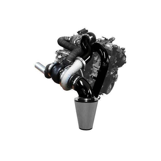 2007.5-2010 Duramax Max Compound Turbo System (PGD0810GBS)-Compound Turbo Kit-Pusher-Dirty Diesel Customs