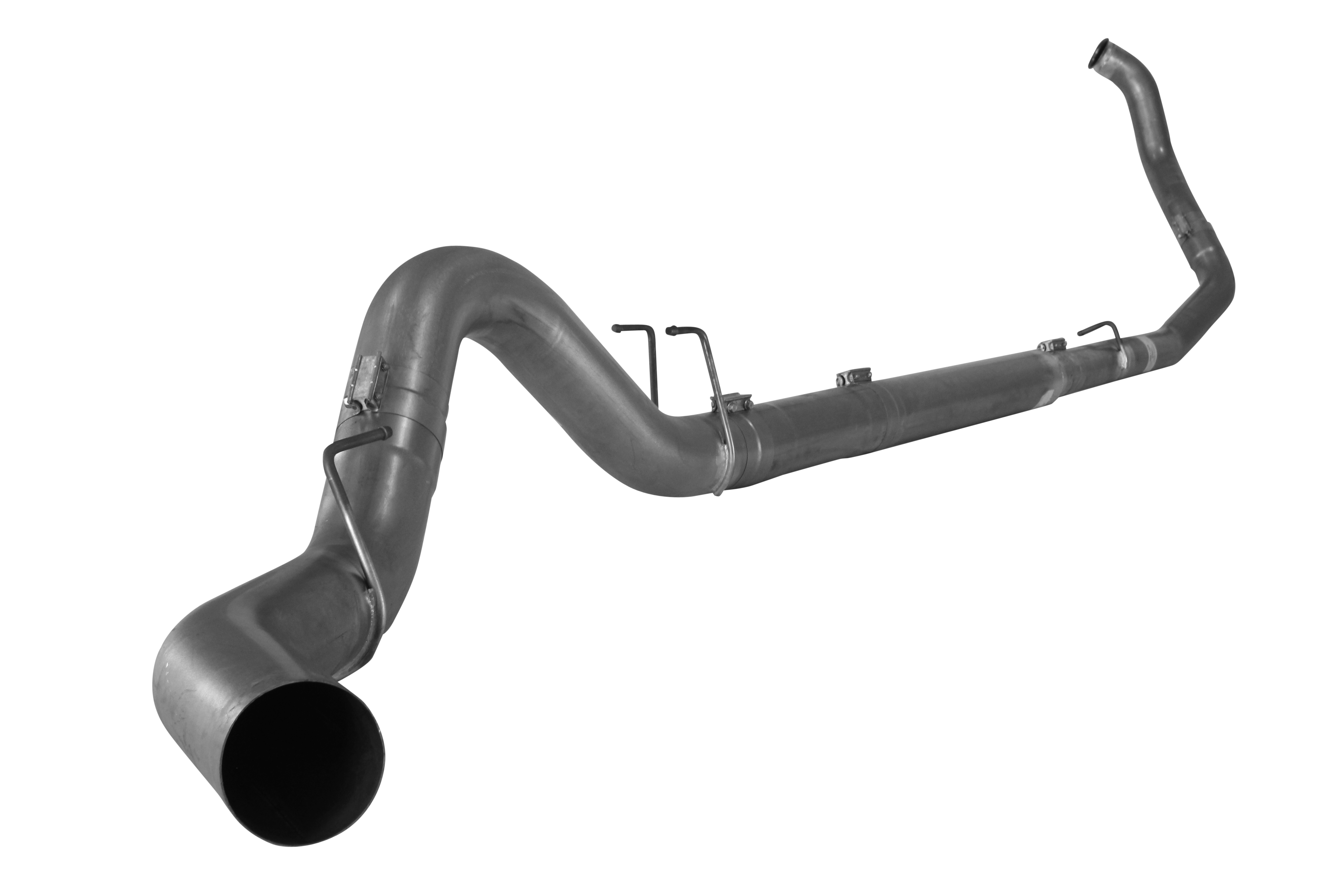 2008-2010 Powerstroke 4" Turbo Back Exhaust - No Muffler (FLO 838NB)-Turbo Back Exhaust System-Flo-Pro-421009-Dirty Diesel Customs