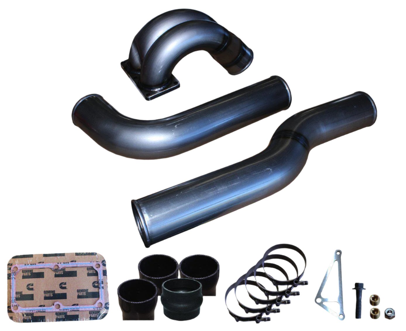 2010-2012 Cummins 3.5" Mega Intake System w/ Passenger Side Intercooler Tube (PRC1012MW)-Intake Manifold-Pusher-PRC1012MW_N-Dirty Diesel Customs