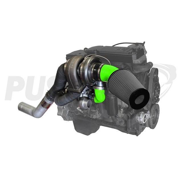 2010-2012 Cummins High Mount Compound Turbo System (PRC1012HM)-Compound Turbo Kit-Pusher-PRC1012HM_G-Dirty Diesel Customs