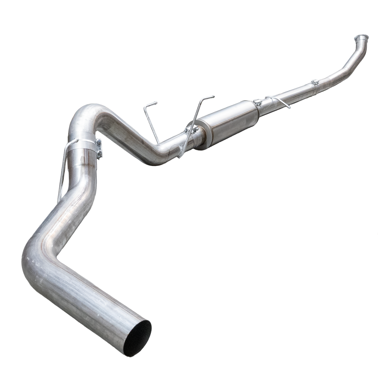 2010-2012 Cummins 4" SS Turbo Back Exhaust System - w/ Muffler - Turbo Back Exhaust System - Dirty Diesel Customs