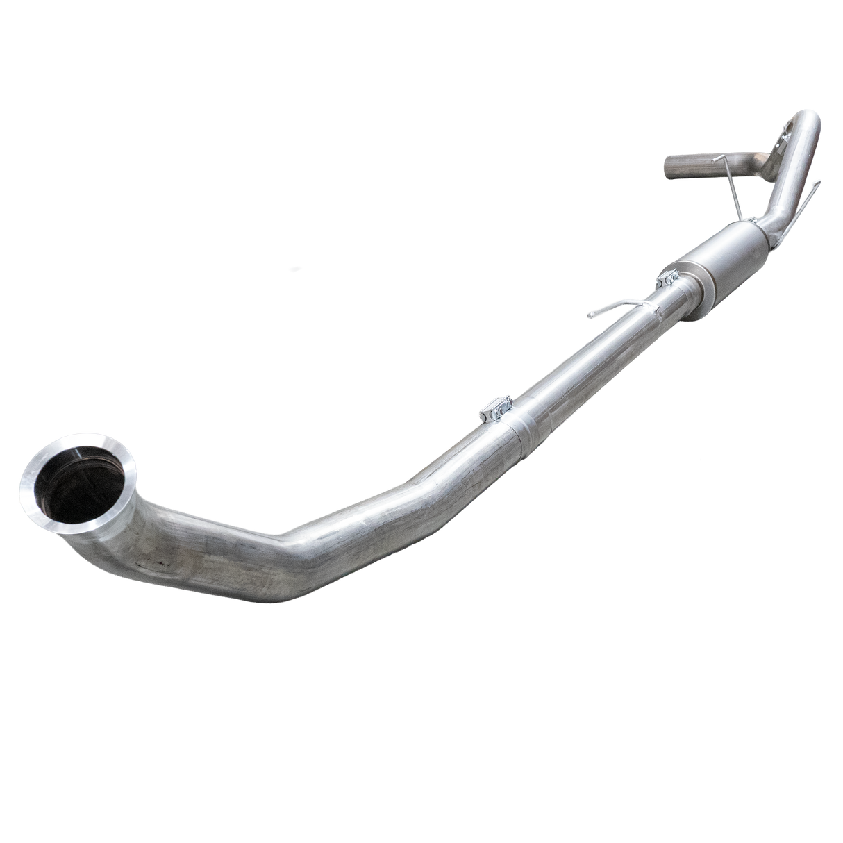 2010-2012 Cummins 4" SS Turbo Back Exhaust System - w/ Muffler - Turbo Back Exhaust System - Dirty Diesel Customs