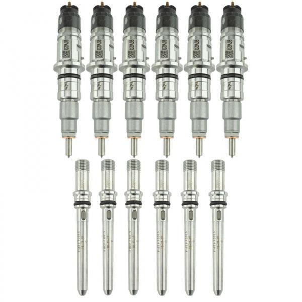 2010-2016 Cummins Mid Range C&C Injector Pack w/Tubes (21C312)-Stock Injectors-Industrial Injection-Dirty Diesel Customs
