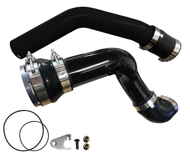 2011-2014 Powerstroke 3" Charge Tube set w/ Throttle Valve Adapter (PFP1114KTA)-Intercooler Piping-Pusher-PFP1114KTA_K-Dirty Diesel Customs