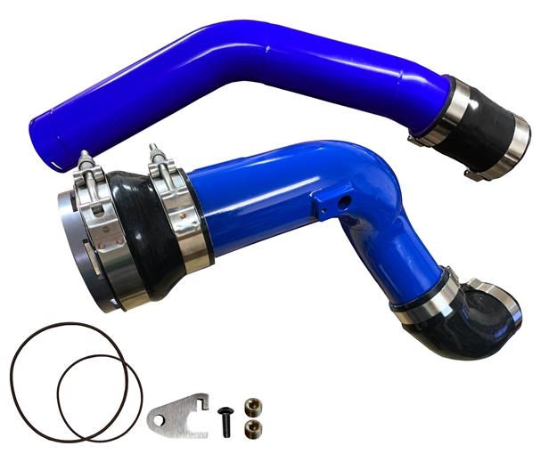 2011-2014 Powerstroke 3" Charge Tube set w/ Throttle Valve Adapter (PFP1114KTA)-Intercooler Piping-Pusher-PFP1114KTA_U-Dirty Diesel Customs