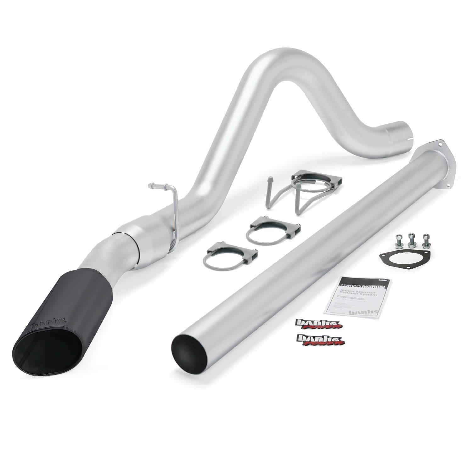 2011-2014 Powerstroke 4" SS Exhaust System Kit - No Muffler (49788-B)-Filter Back Exhaust System-Banks Power-49788-B-Dirty Diesel Customs