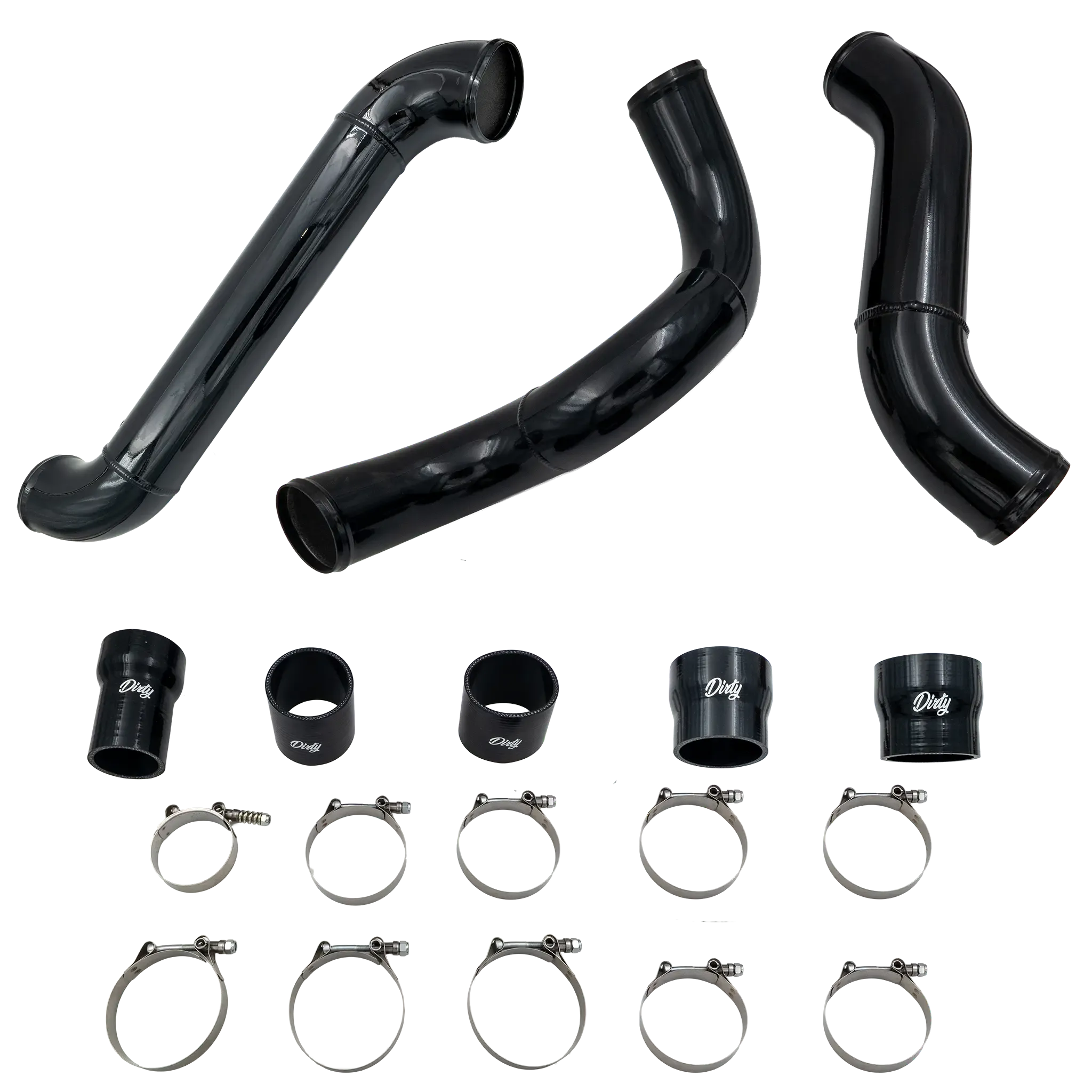 2011-2016 Duramax High Flow Dirty Intercooler Piping Kit (LML-INT-A150)-Intercooler Piping-Dirty Diesel Customs-LML-INT-A150-HGB-Dirty Diesel Customs