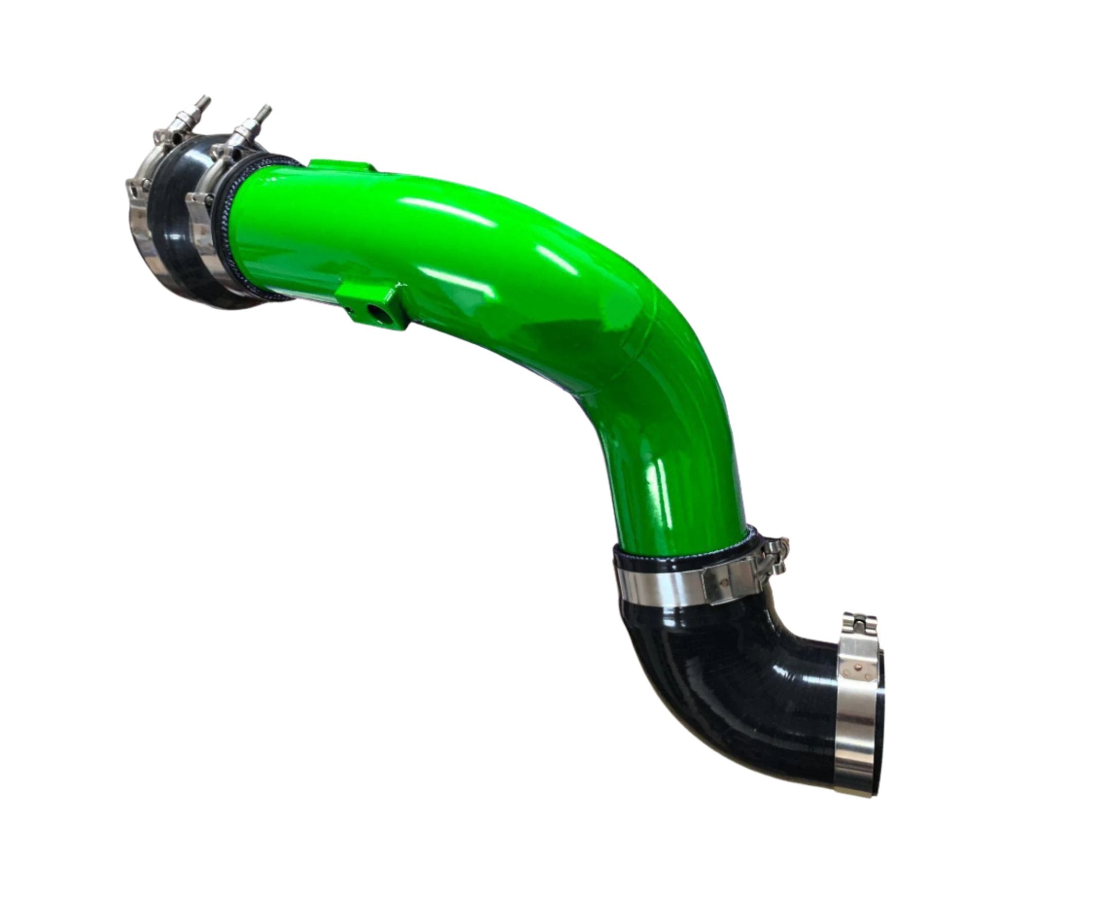 2011-2016 Powerstroke HD 3" Cold Side Charge Tube w/ Throttle Valve Adapter (PFP1116BTA)-Intercooler Piping-Pusher-PFP1116BTA_G-Dirty Diesel Customs